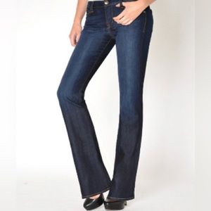 Fidelity bootcut belladonna dark jeans size 28